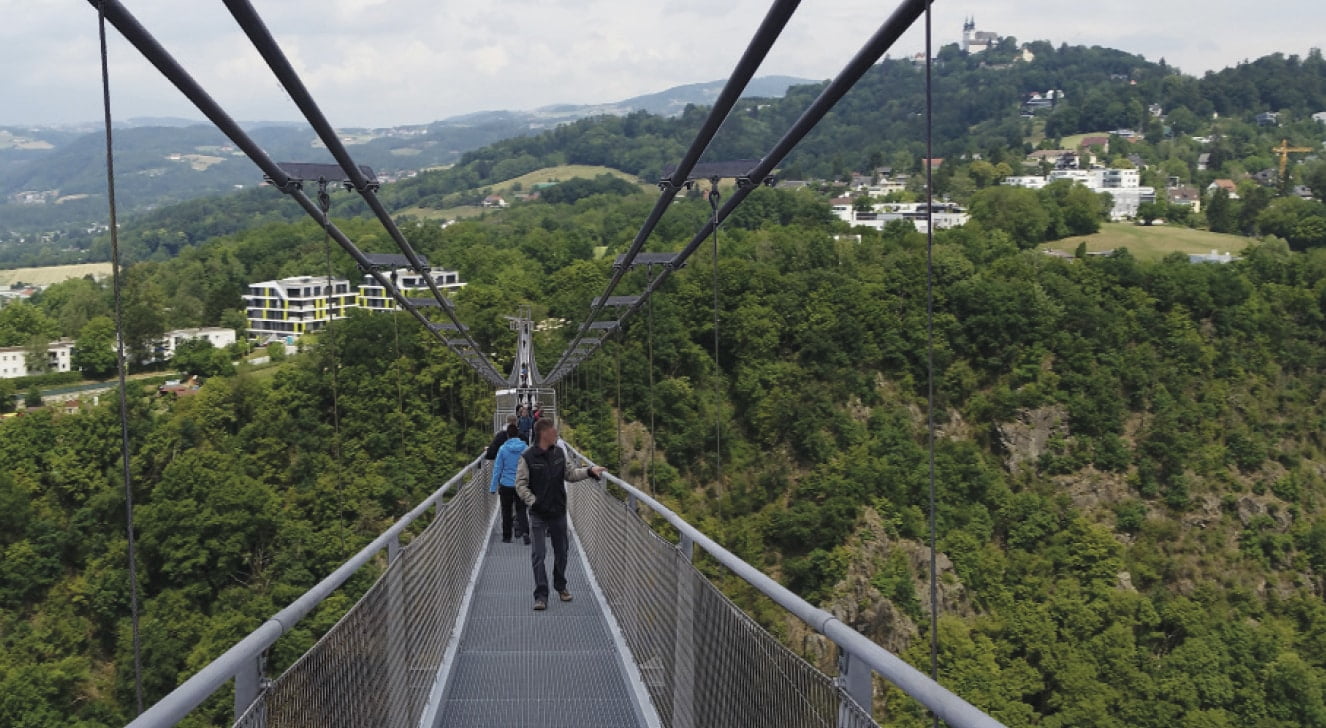 Hängebrücke Linz - vom Freinberg zum Pöstlingberg - Hängebrücke